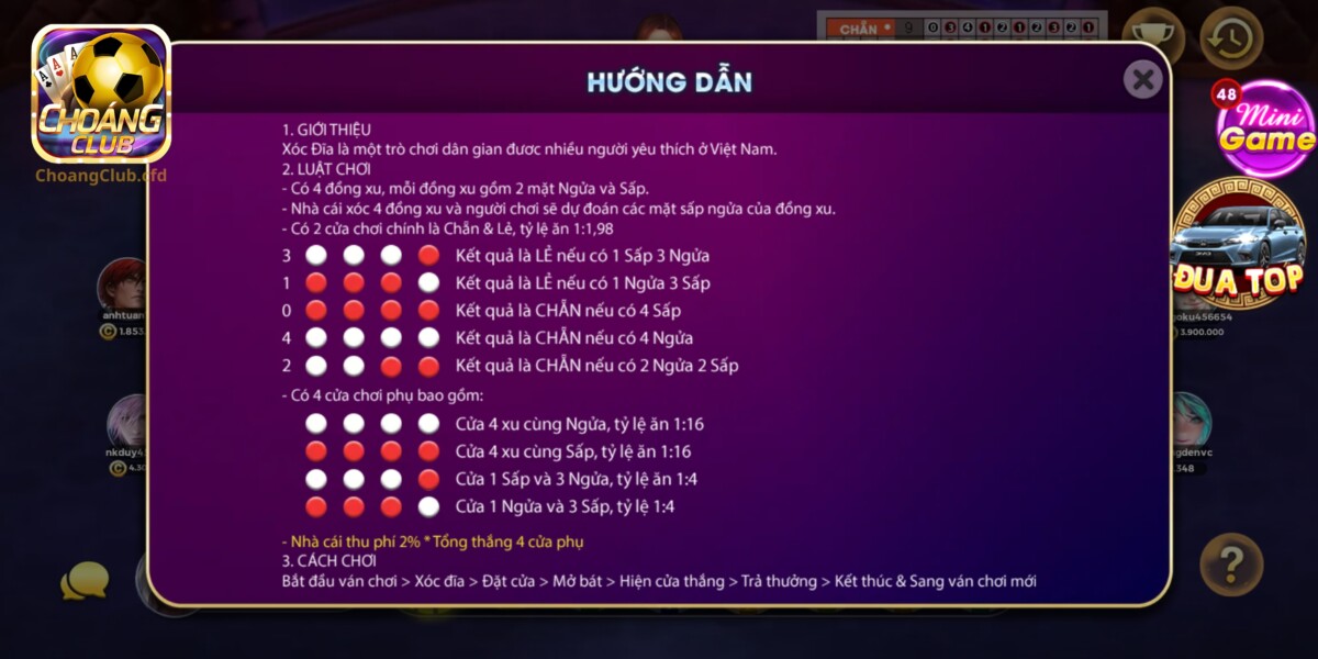 Hướng dẫn cách chơi Xóc Đĩa Choáng Club từ A-Z