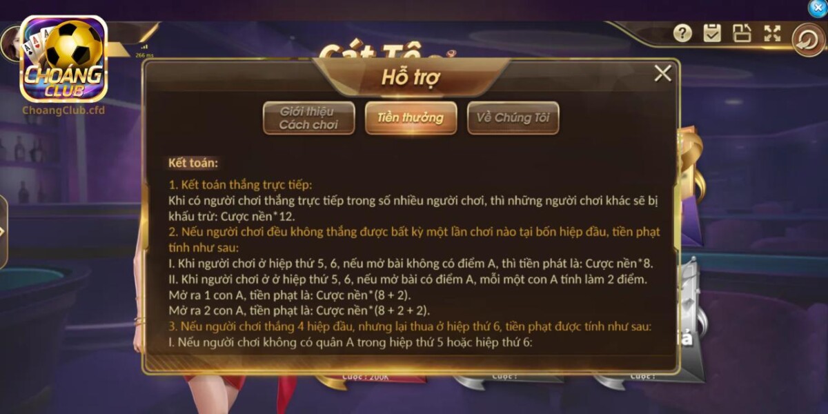 Tính tiền thưởng khi đánh bài Catte thắng ở cổng game Choáng Club