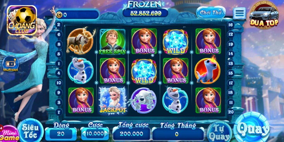 Trò chơi Frozen có đến 243 đường thắng để trải nghiệm tại Choáng Club